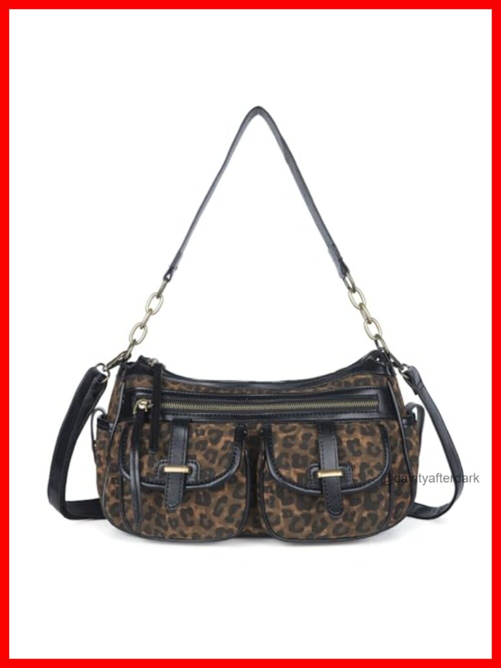 PU Leather Hobo Crossbody Bag Multi Pocket Adjustable Strap Shoulder Purse